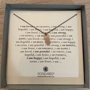 Dogeared “I am Happy” necklace